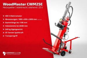 Fendeur de bois WoodMaster CWM25E - 25 t, Électrique - Image 3