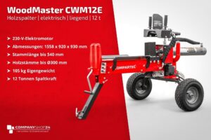 Fendeur de bois CWM18E - 18 t, Électrique, horizontal/vertical - Image 3
