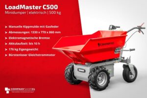 Mini-dumper LoadMaster C500 - 500 kg électrique manuel - Image 3