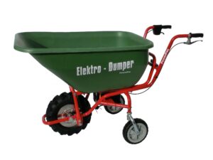 PowerPac Brouette électrique ED120 - Mini-dumper + 180 L Benne à déversement