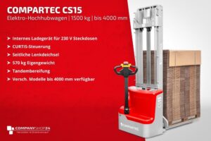 Transpalette électrique haute levée CS15 - 1500 kg bis 4000 mm - Image 3
