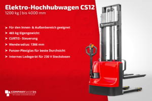 CS12 Transpalette électrique haute levée – 1200 kg bis 4000 mm - Image 3